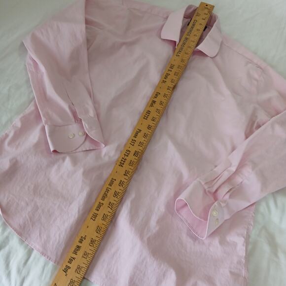 Set of 2 Buttoned Down LS Cotton Stretch Dress shirts SZ 171/2 35 slim blue/pink - Picture 13 of 16
